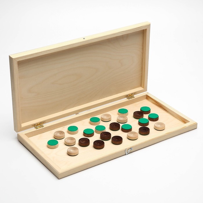 Шашки деревянные, настольная игра, с доской 43 х 43 см, с подклейкой, d-2.8 см Шашки деревянные, настольная игра, с доской 43 х 43 см, с подклейкой, d-2.8 см