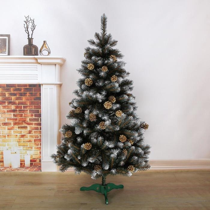 Ёлка искусственная Ёлка искусственная "Элитная Золото " 150 см, d нижнего яруса 90 см, 335 веток