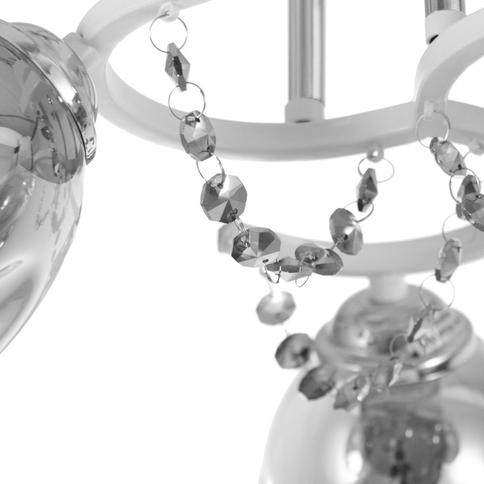 Люстра Люстра "Айлин" 3х60вт Е14 Белый,хром 55х55х20см