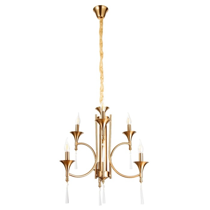 Люстра Люстра "Тронг" 6х40Вт Е14 латунь 58х58х61 см BayerLux