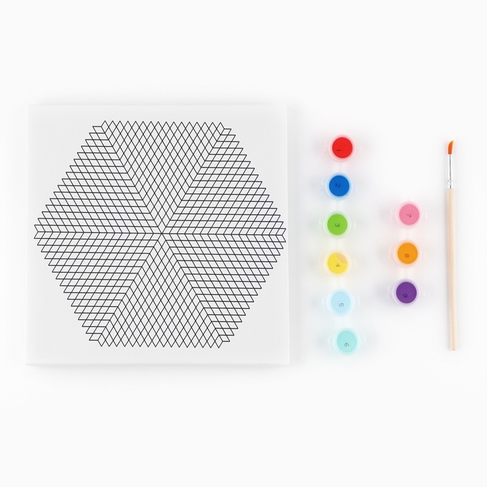 Набор для рисования. Раскраска антистресс «Мандала по дате рождения», холст на подрамнике, 20 х 20 см Набор для рисования. Раскраска антистресс «Мандала по дате рождения», холст на подрамнике, 20 х 20 см