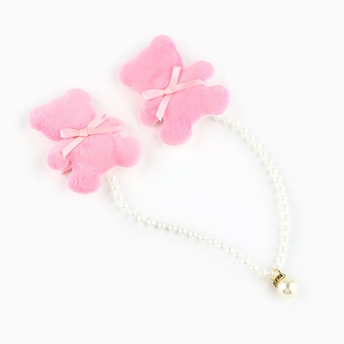 Заколки мишки новогодние «Привет зима», на Новый год, набор 2 шт, 5 х 4 см Заколки мишки новогодние «Привет зима», на Новый год, набор 2 шт, 5 х 4 см