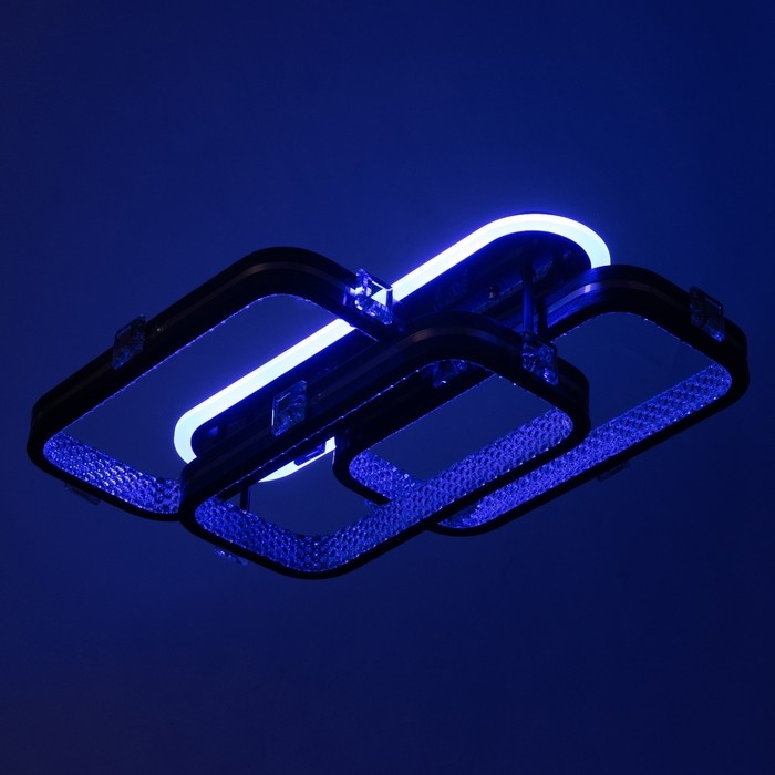 Люстра с ПДУ Люстра с ПДУ "Тильда" 3хLED 132Вт 3000-6000К RGB черный золотой 70х42х16см