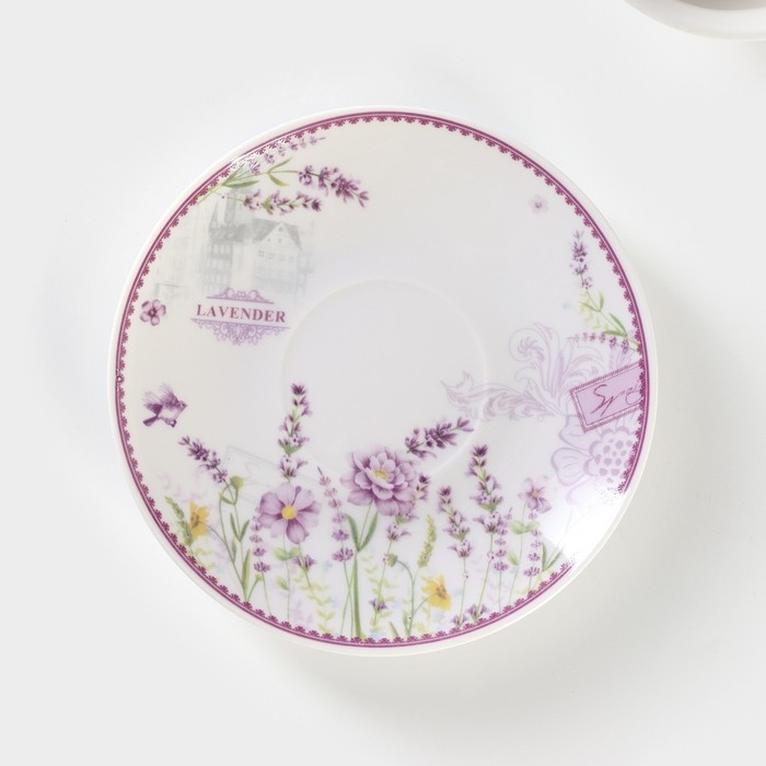 Чайная пара керамическая «Прованс», 2 предмета: чашка 230 мл, блюдце d=15 см Чайная пара керамическая «Прованс», 2 предмета: чашка 230 мл, блюдце d=15 см