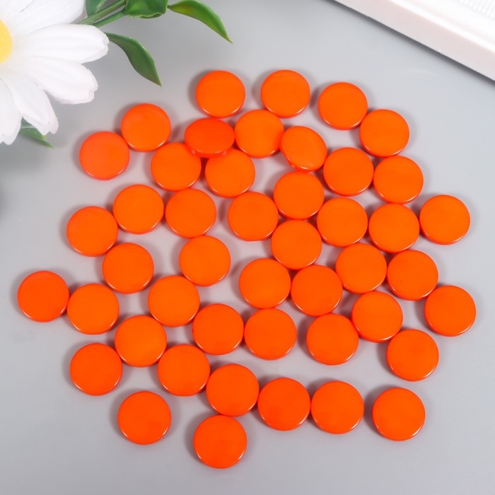 Пуговицы пластик на полуножке Пуговицы пластик на полуножке "Кругляш коралл" 1,3х1,3 см набор 50 шт 2х5,5х5,5 см