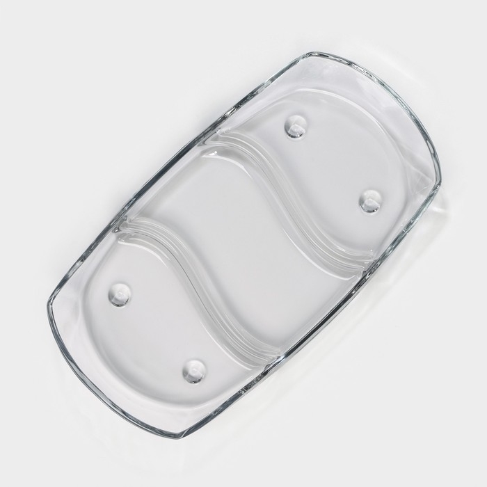 Блюдо - менажница стеклянная MONO, 30×16 см