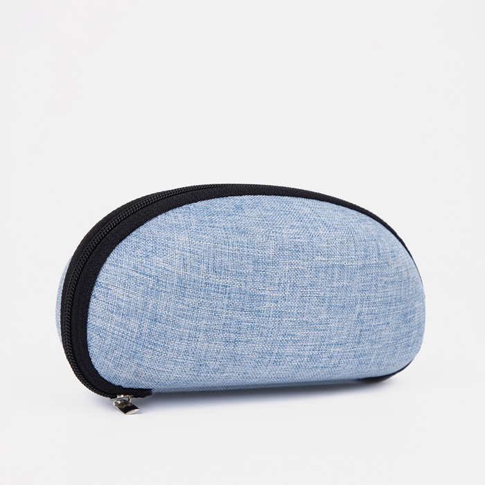 Футляр для очков на молнии, длина 17 см, цвет голубой Футляр для очков на молнии, длина 17 см, цвет голубой