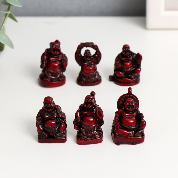 Нэцкэ под дерево Нэцкэ под дерево "Хотей" 3,5 см (набор 6 шт)