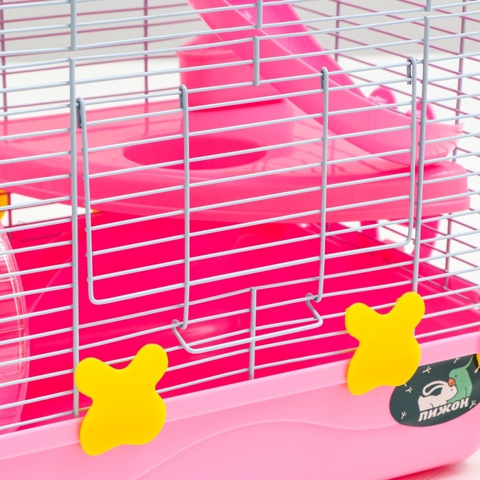 Клетка для грызунов Клетка для грызунов "Пижон", 31 х 24 х 46 см, розовая