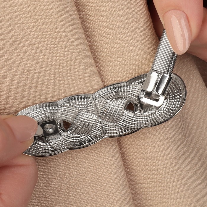 Подхват для штор «Плетение», 2 × 33 см, цвет серебряный Подхват для штор «Плетение», 2 × 33 см, цвет серебряный