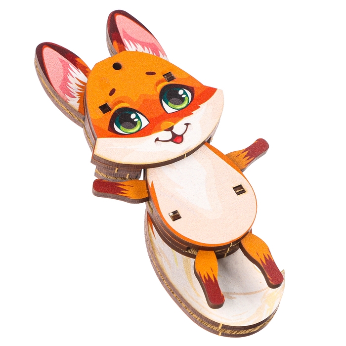 Ёлочная игрушка - подвеска деревянная сборная «Новый год! Лиса» Ёлочная игрушка - подвеска деревянная сборная «Новый год! Лиса»