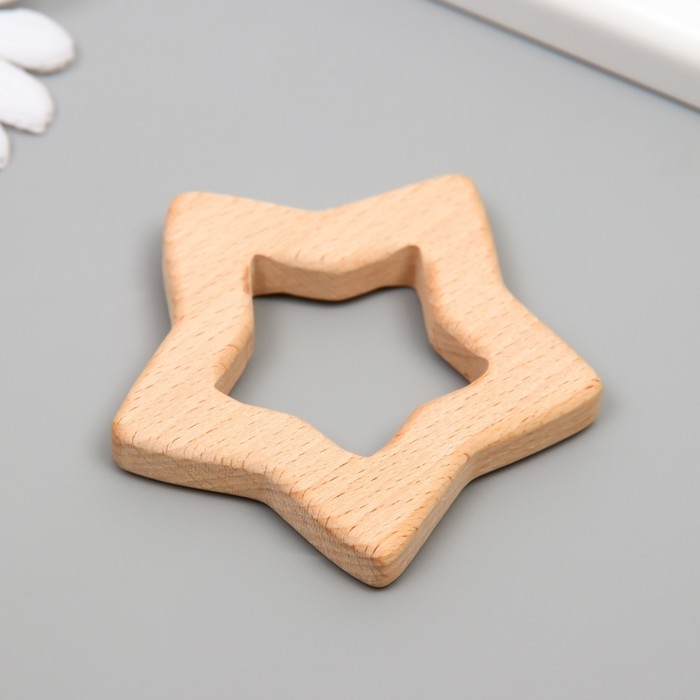 Бусина для творчества дерево Бусина для творчества дерево "Звезда" 7,2х7 см