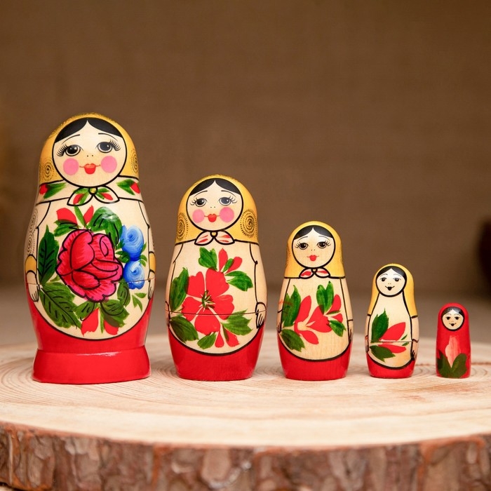 Матрёшка «Хохлома», 5 кукольная, высшая категория Матрёшка «Хохлома», 5 кукольная, высшая категория
