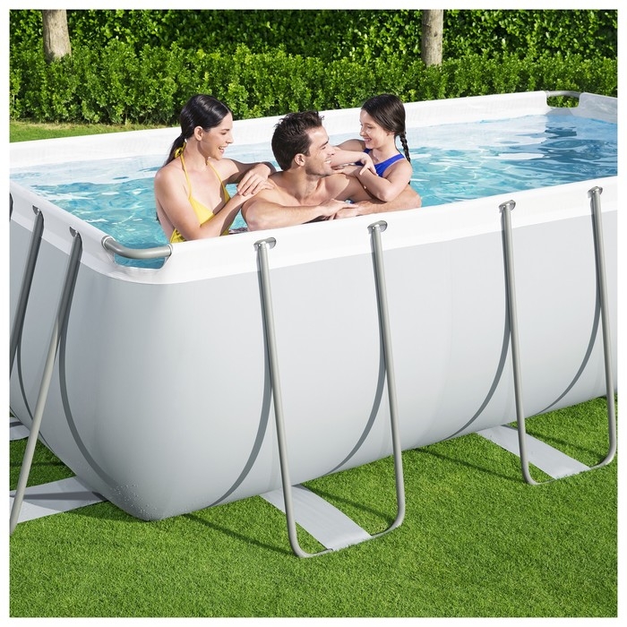 Бассейн каркасный Power Steel, 404 х 201 х 100 см, песчаный фильтр-насос, лестница, 56442 Bestway Бассейн каркасный Power Steel, 404 х 201 х 100 см, песчаный фильтр-насос, лестница, 56442 Bestway