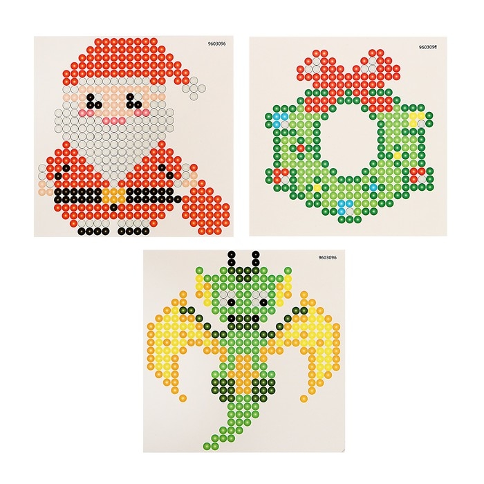 Аквамозаика «Дракончик зелёный», более 1000 шариков, 3 трафарета Аквамозаика «Дракончик зелёный», более 1000 шариков, 3 трафарета