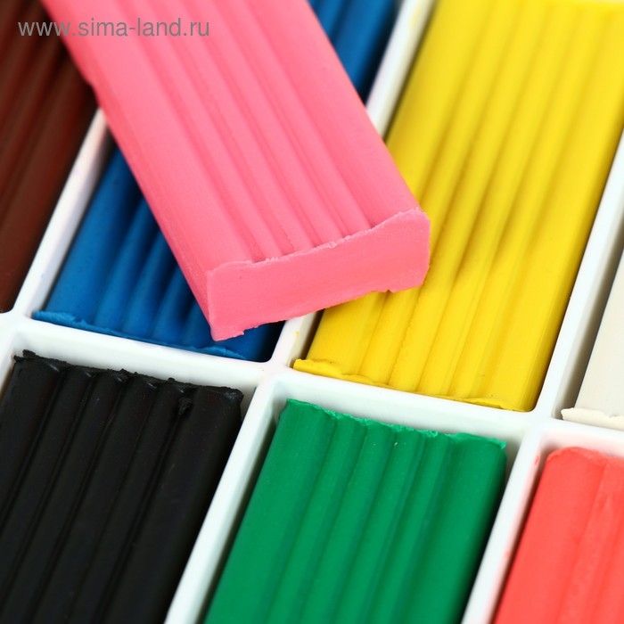 Пластилин 18 цветов 270 г  Пластилин 18 цветов 270 г "Каляка-Маляка", со стеком