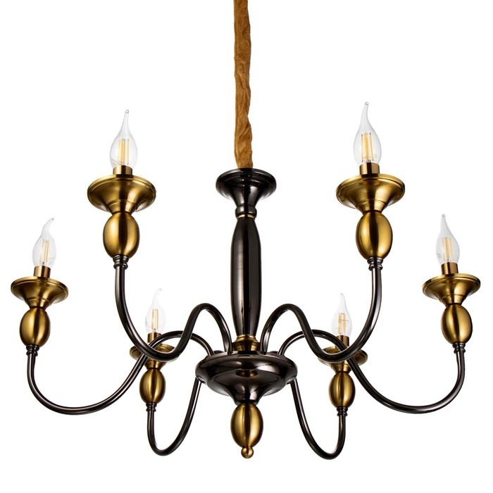 Люстра Люстра "Энни" 6х40Вт Е14 латунь 69х69х44 см BayerLux