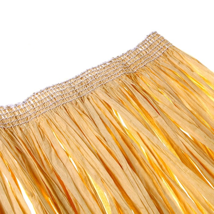 Гавайская юбка, 40 см, цвет бежевый Гавайская юбка, 40 см, цвет бежевый