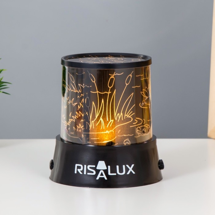 Ночник-проектор Ночник-проектор "Квакушки" LED USB/от батареек черный 10,8х10,8х11,5 см RISALUX