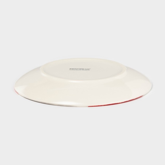 Тарелка новогодняя Доляна «Легенда Севера», d=19 см, цвет бежевый Тарелка новогодняя Доляна «Легенда Севера», d=19 см, цвет бежевый