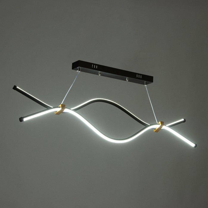 Светильник Светильник "Волны" LED 32Вт 6000К чёрный 100х18-85 см