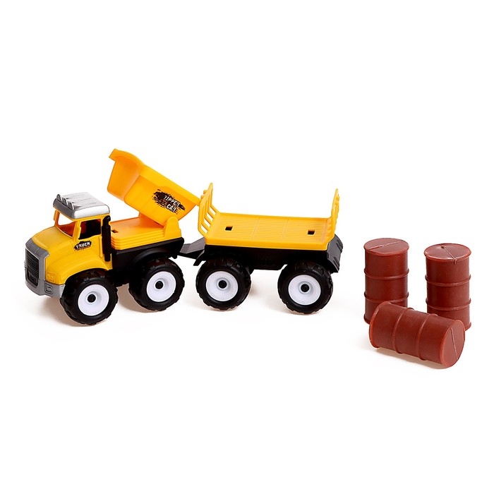 Машина инерционная «Строитель», с прицепом