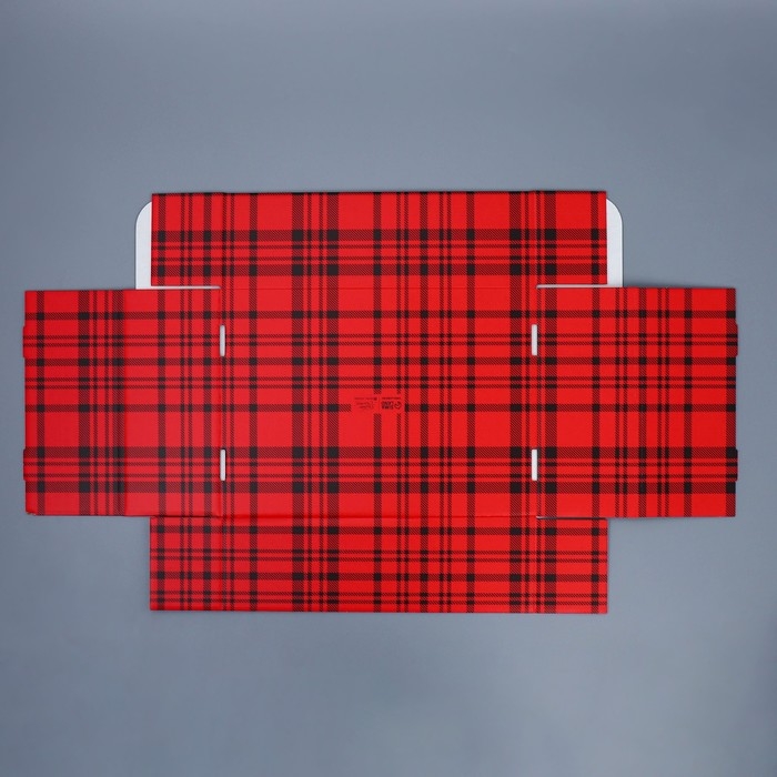 Коробка подарочная новогодняя складная «Клетка», 30,7 х 22 х 9,5 см, Новый год Коробка подарочная новогодняя складная «Клетка», 30,7 х 22 х 9,5 см, Новый год