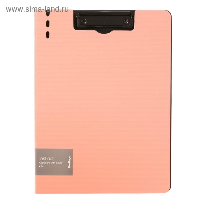 Папка-Планшет с зажимом А4 пластик 1.8мм Berlingo Папка-Планшет с зажимом А4 пластик 1.8мм Berlingo "Instinct", фламинго/черный
