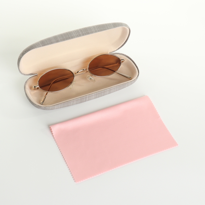 Футляр для очков на хлопушке, длина 16 см, цвет серый Футляр для очков на хлопушке, длина 16 см, цвет серый