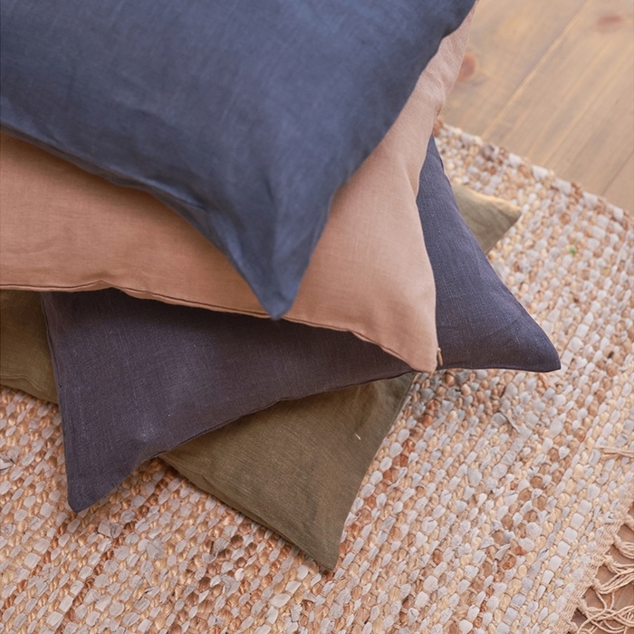 Декоративная наволочка SL Home Linen 40*40 см, цв. зеленый, 100%лён Декоративная наволочка SL Home Linen 40*40 см, цв. зеленый, 100%лён