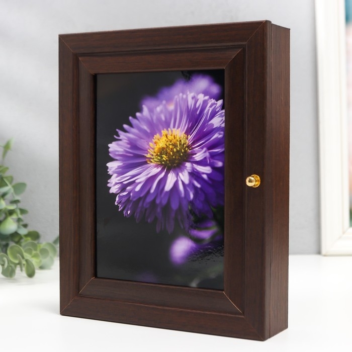 Ключница Ключница "Яркий цветок" венге 19х24 см МИКС