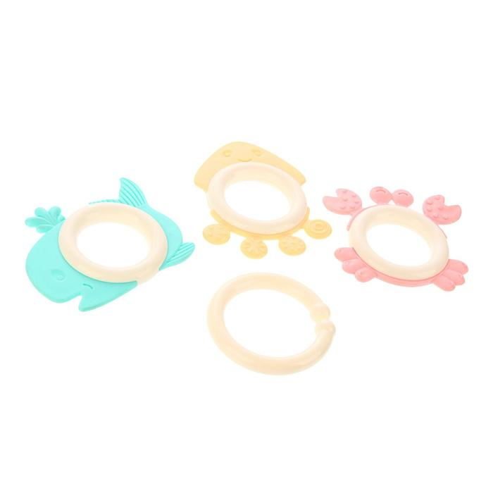 Набор погремушек «Нежность», в сумочке, 5 шт., цвет МИКС, Крошка Я Набор погремушек «Нежность», в сумочке, 5 шт., цвет МИКС, Крошка Я