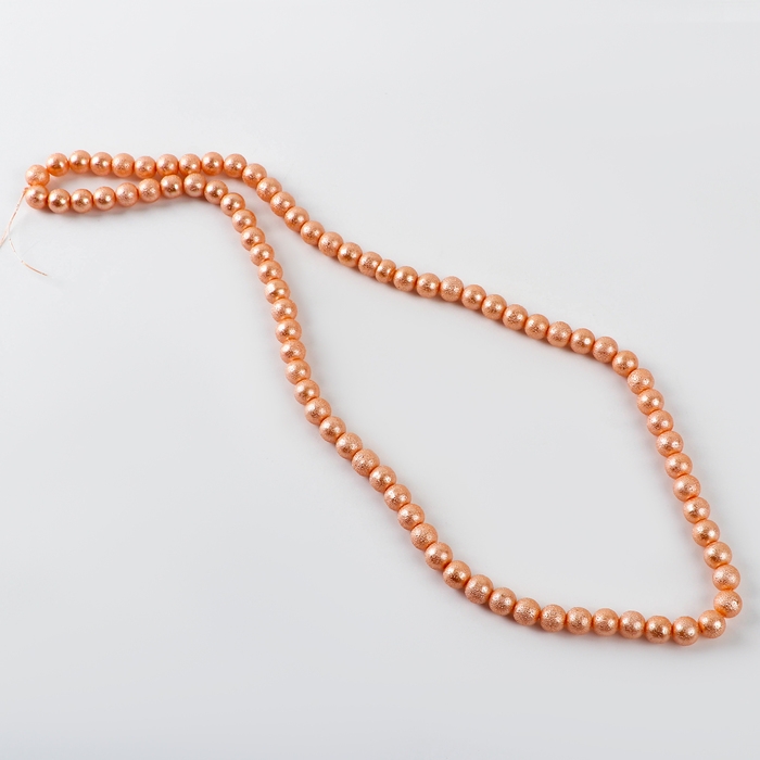 Бусины из стекла, набор 78 шт., размер 1 шт. — 10 мм, цвет оранжевый