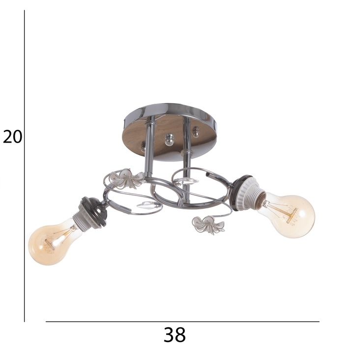 Люстра Люстра "Адена"БП 2х40Вт Е27 Хром МОДЕЛЬ: 2612380