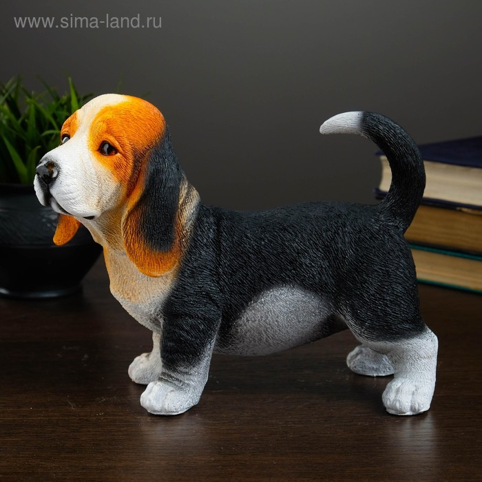 Копилка Копилка "Щенок бассет хаунда" стоящий, 24х11х19см