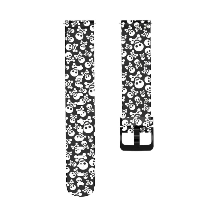 Ремешок для смарт-часов Ремешок для смарт-часов "Черепа", 20 мм, силикон