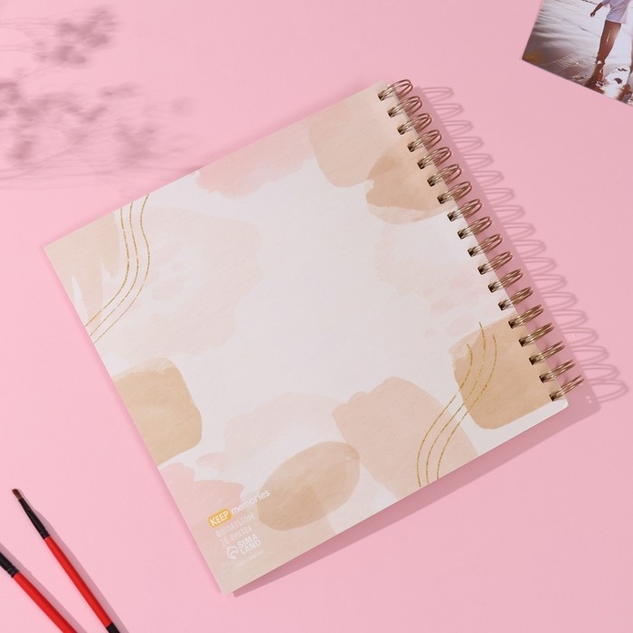 Фотоальбом на спирали 20 листов "Наша любовь" объёмный элемент + 4 вкладки 24х24 см