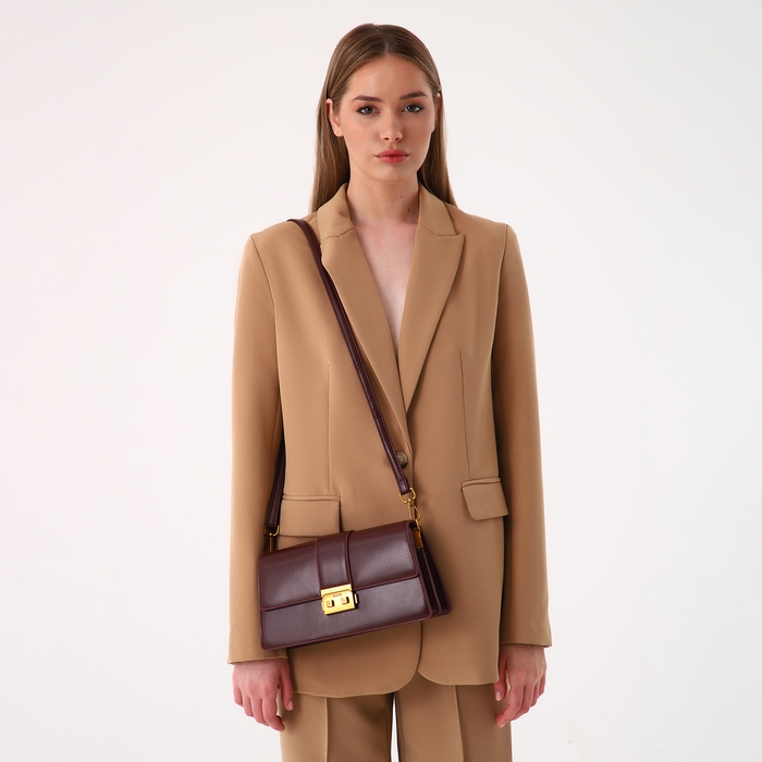 Сумка женская TEXTURA, средний размер, цвет тёмно-коричневый Сумка женская TEXTURA, средний размер, цвет тёмно-коричневый