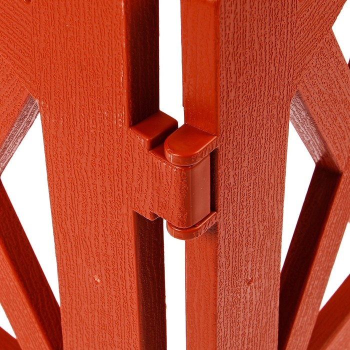 Ограждение декоративное, 35 × 232 см, 4 секции, пластик, терракотовое, MODERN, Greengo Ограждение декоративное, 35 × 232 см, 4 секции, пластик, терракотовое, MODERN, Greengo