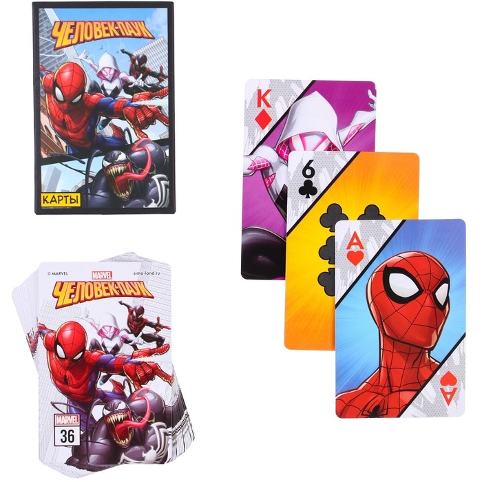 Карты игральные  Карты игральные "Комикс" Человек-паук, Марвел