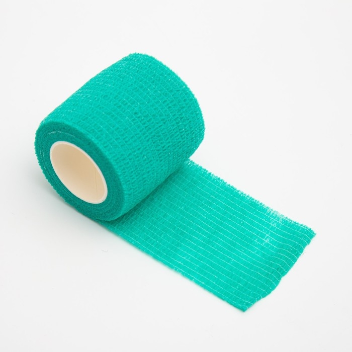 Бинт самофиксирующийся, 5 см, макс. растяжимость 4,5 м, зелёный Бинт самофиксирующийся, 5 см, макс. растяжимость 4,5 м, зелёный