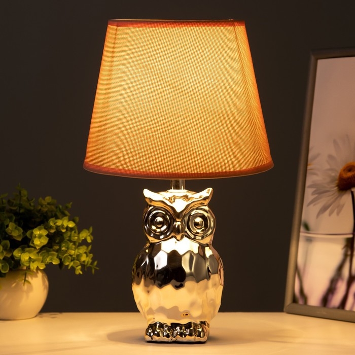 Настольная лампа Настольная лампа "Сова" Е14 40Вт золото 20х20х33,5 см RISALUX