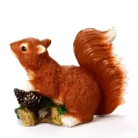 Садовая фигура из полистоуна &laquo;Белка на ветке с шишками&raquo;, 14&times;24&times;21 см