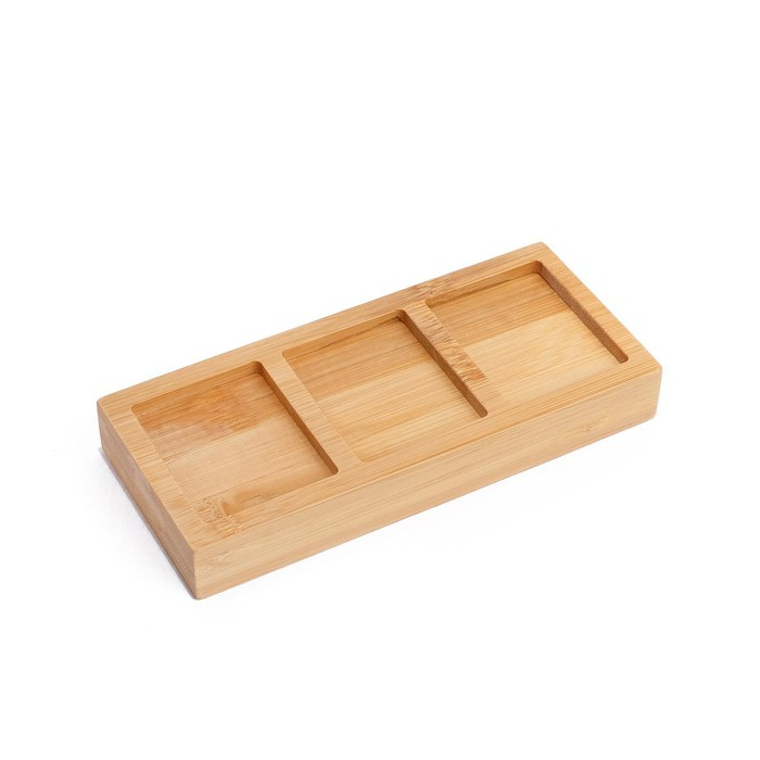 Подставка под серьги, дерево, 3 пары, 15,5&times;6,8&times;4,5 см, цвет бежевый