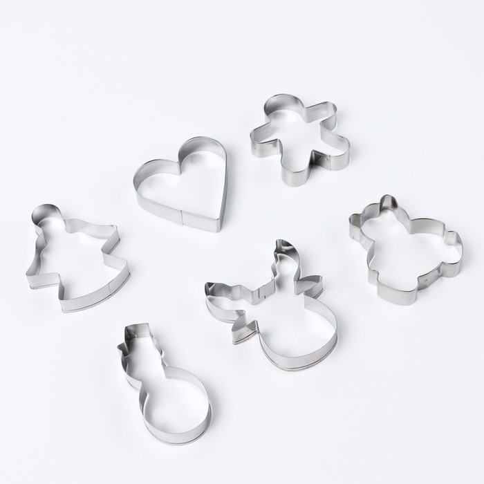 Новый год. Набор форм для печенья «Новогодние вкусняшки», 6 шт Новый год. Набор форм для печенья «Новогодние вкусняшки», 6 шт