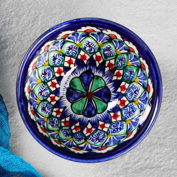 Пиала Риштанская керамика  Пиала Риштанская керамика "Узоры",  9,5 см микс