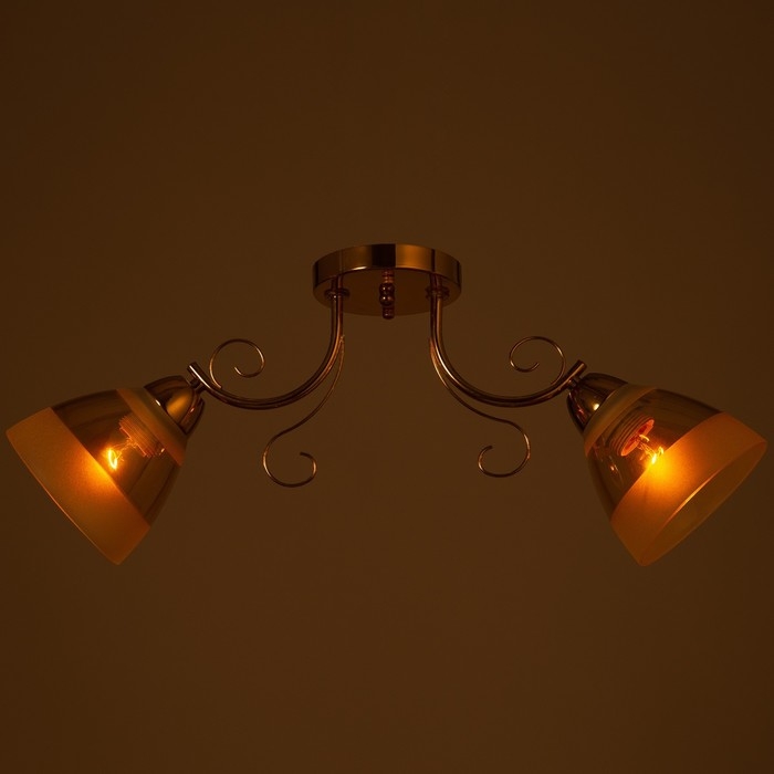 Люстра "Августин" 2х40Вт Е27 золото 58х13,5х23см Ritter