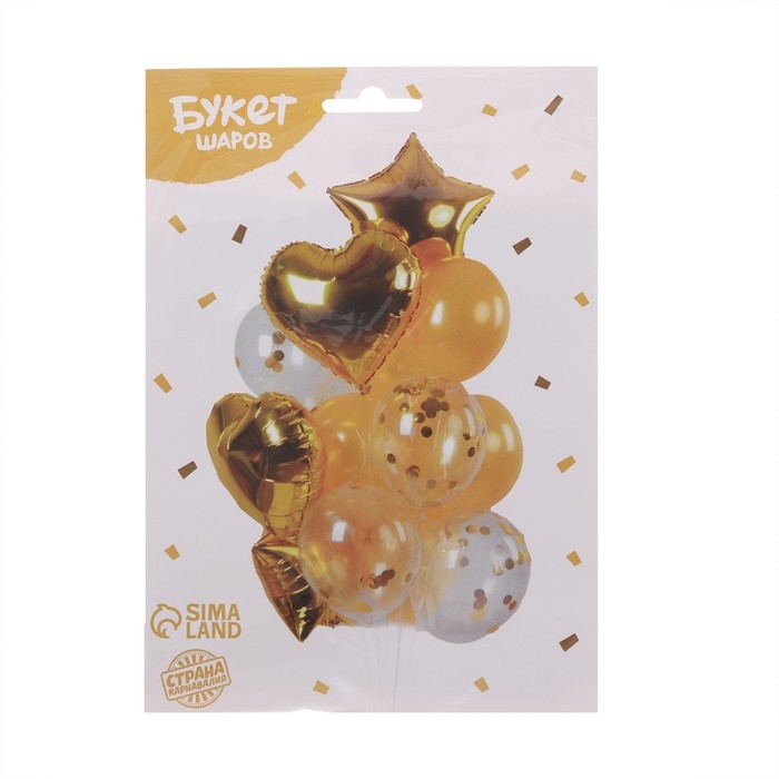 Букет из шаров «Романтика», фольга, латекс, жёлтый, набор из 14 шт. Букет из шаров «Романтика», фольга, латекс, жёлтый, набор из 14 шт.