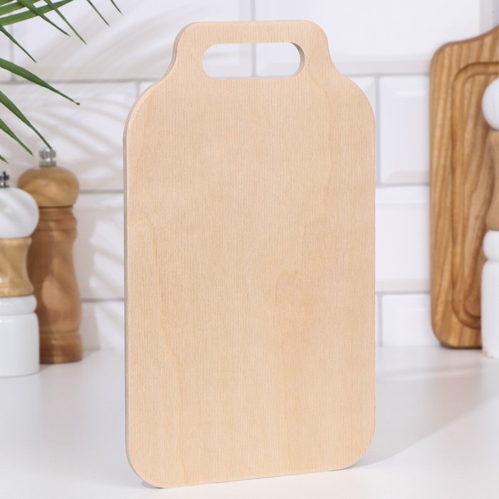 Доска разделочная деревянная  Доска разделочная деревянная "Скоба", ручка вырез, 25×15×0,6 см
