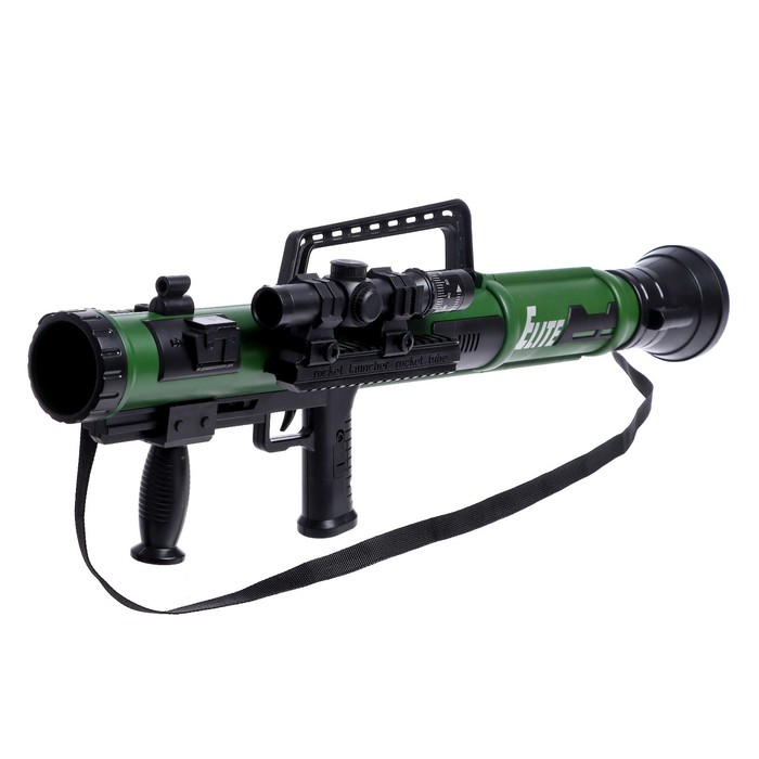 Базука «Элита», свет, звук, стреляет мягкими снарядами, цвета МИКС Базука «Элита», свет, звук, стреляет мягкими снарядами, цвета МИКС